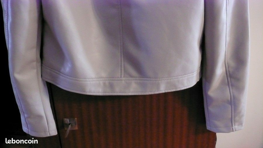Perfecto simili cuir gris perle (image 8)