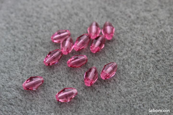 110 perles ovales Swarovski de 9x6 mm Rose (Art.5200) (image 7)