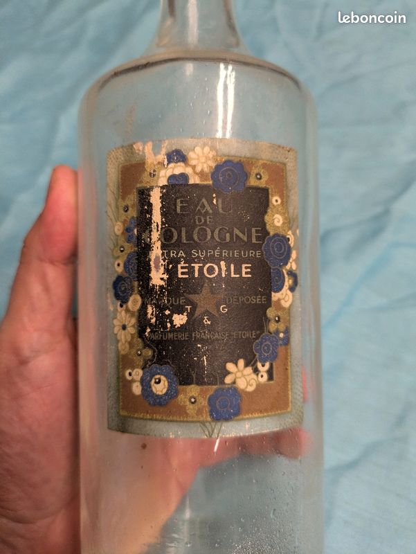 Ancienne bouteille d'eau de Cologne l'Etoile années 1920 (image 2)