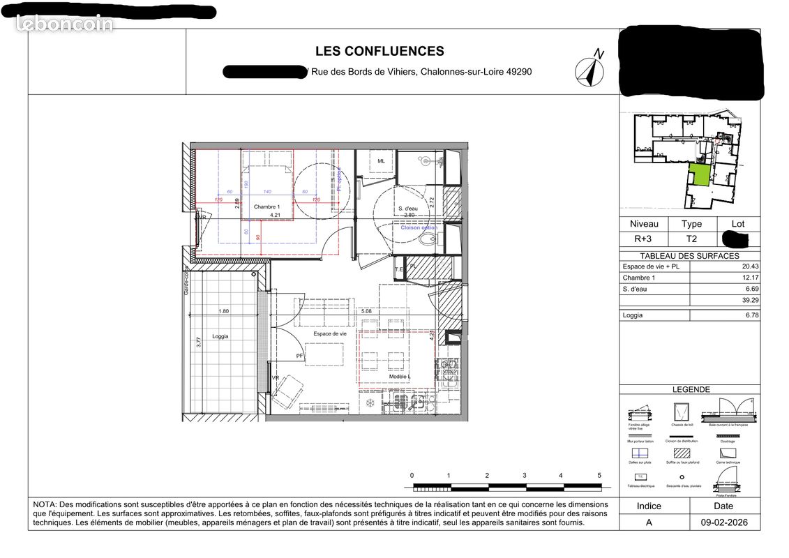 Appartement 2 pièces 39 m² · à Chalonnes-sur-Loire · 39 m² · 760 €/mois