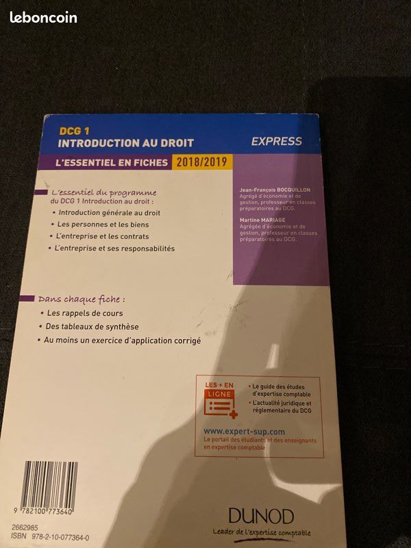 Livre DCG 1 Introduction au droit l’essentiel en fiches (image 2)