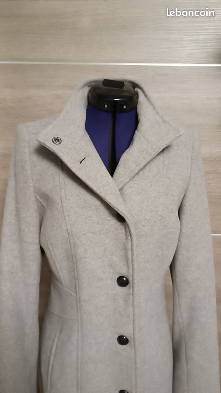 Manteau NAF NAF En Laine Noir - Taille 36, Neuf Avec étiquettes - PROMO !