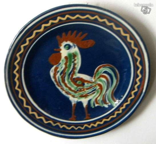 Alsace assiette au coq poterie Soufflenheim (image 1)