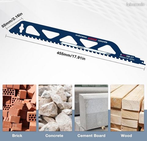 Accessoire De Scie Sabre Pour Perceuse Sans Fil Avec 3 Lames Pour La