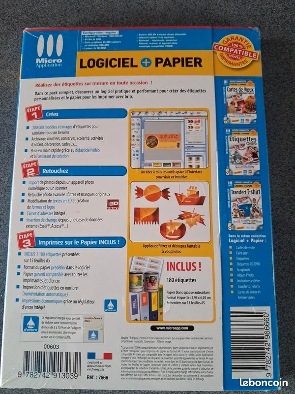 Logiciel et papier pour faire des étiquettes neuf (image 2)