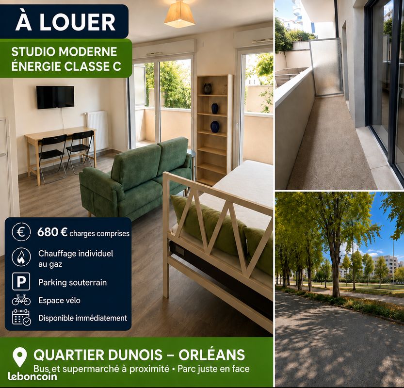 Appartement 1 pièce 29 m² · à Orléans · 29 m² · 680 €