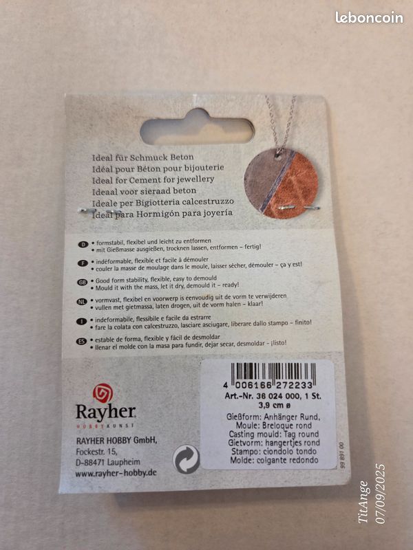 Moule pendentif forme ronde - Rayher (image 2)