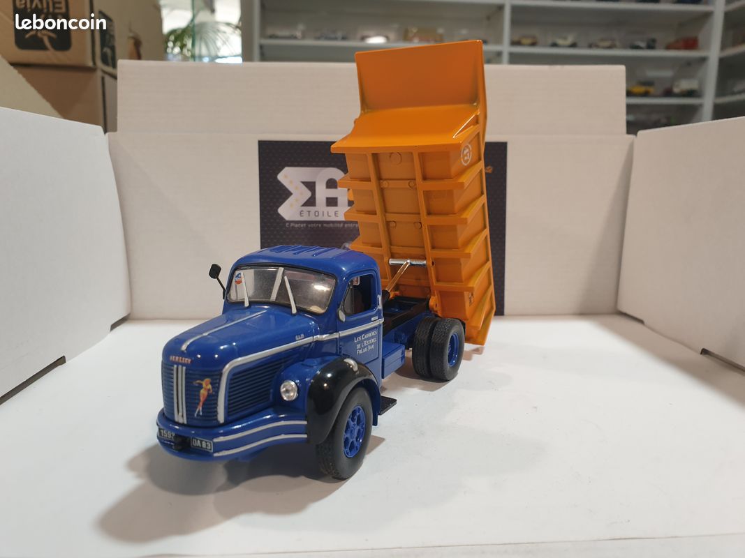 Camion Berliet GLM 10 Benne Marrel 1953 - Miniature 1/43 Collection Hachette