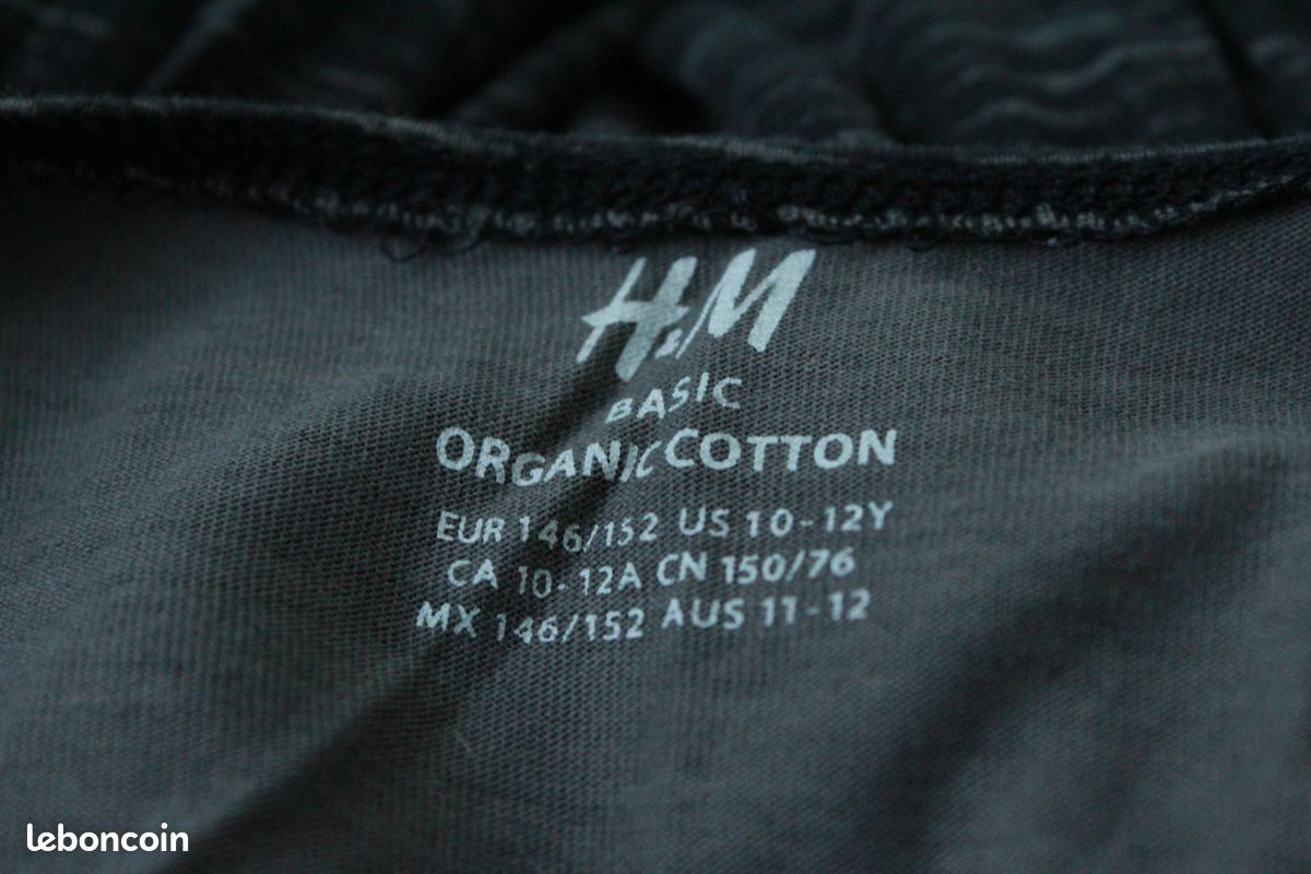 Robe noire à bretelles et taille élstique H&M 12 ans (image 3)