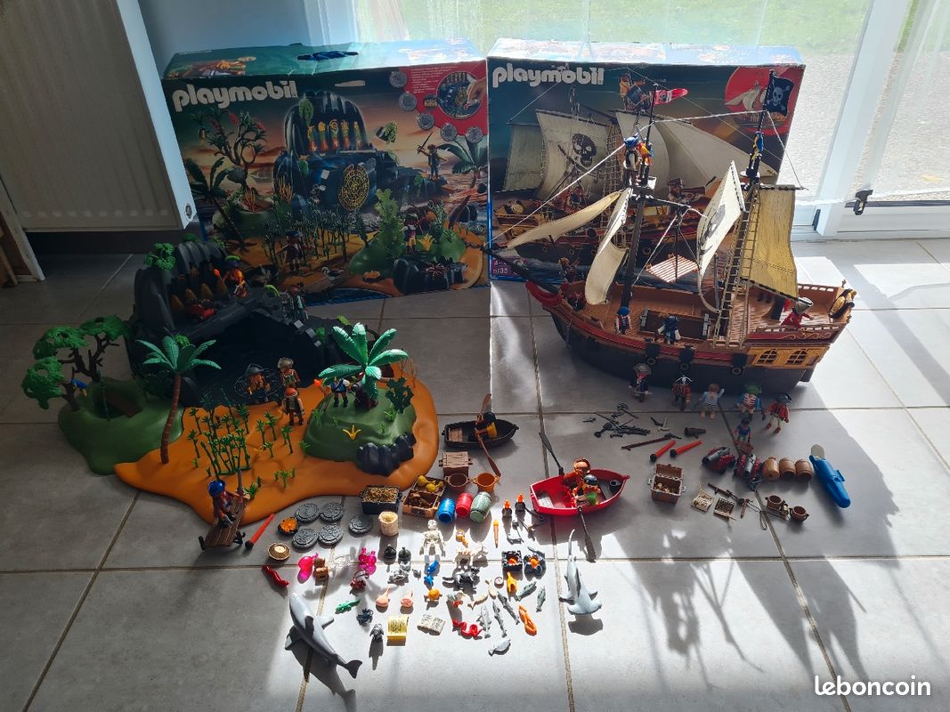 Playmobil bateau pirates plus île pirates nombreux accessoires (image 3)