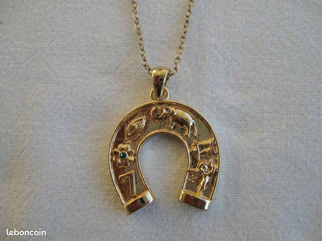 Collier Cheval Double Fer à Cheval main image 1