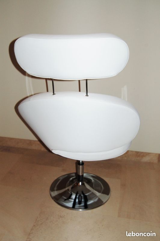 Fauteuil design blanc (image 2)