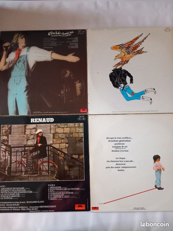 Lot de 7 vinyle 33 tours de Renaud (image 2)