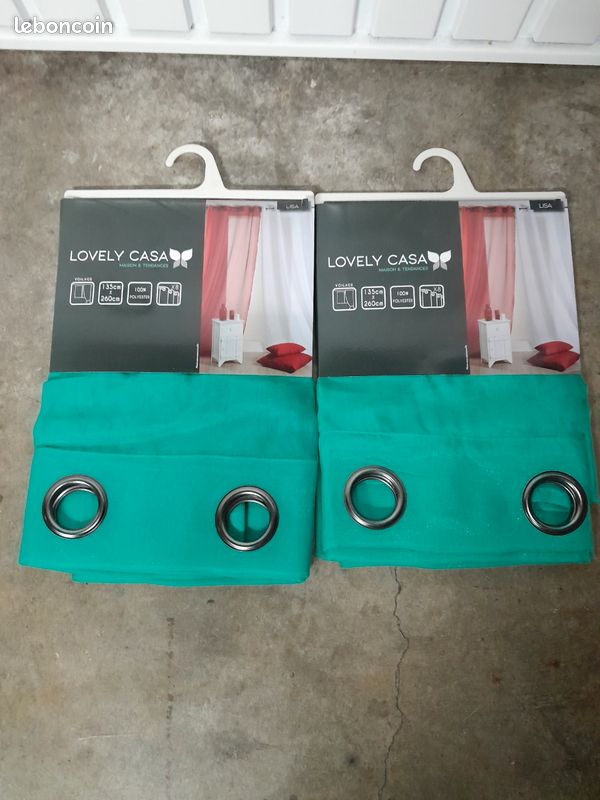 2 rideaux voilage neuf 10 euros (image 1)