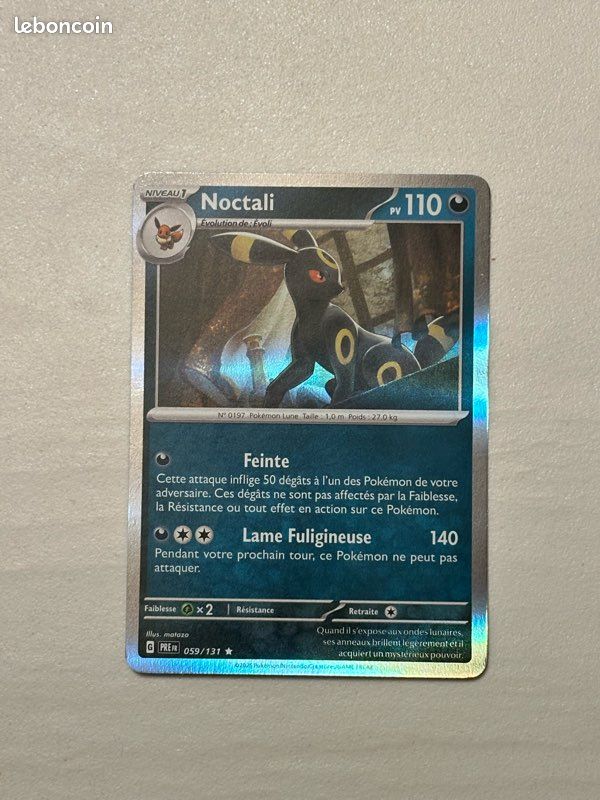 Carte Pokémon Noctali 059/131 Holo Évolutions Prismatiques