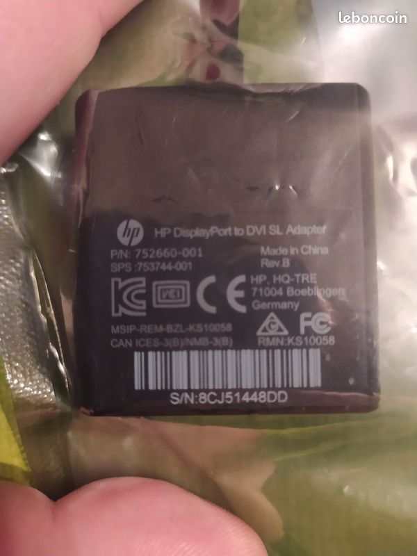 Adaptateur Display Port vers DVI NEUF (image 3)