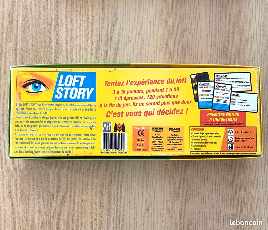 ZB492 Tilsit - Jeu De Société Loft Story - Édition M6 - Vintage 2002 - Neuf Sous Film