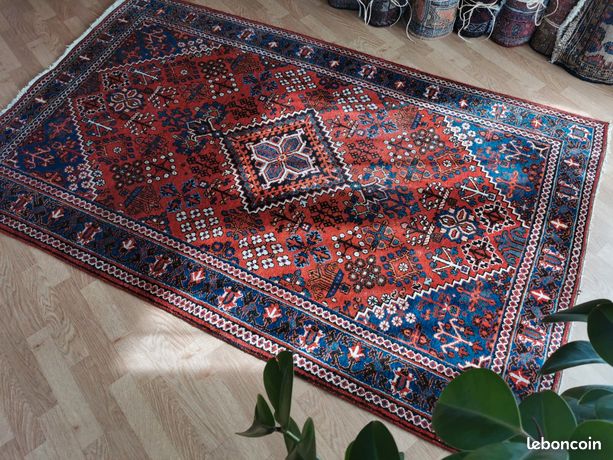 Tapis Persan Nahavand – 256 X 145 Cm – Laine Nouée Main – Motif Oriental (Occasion)