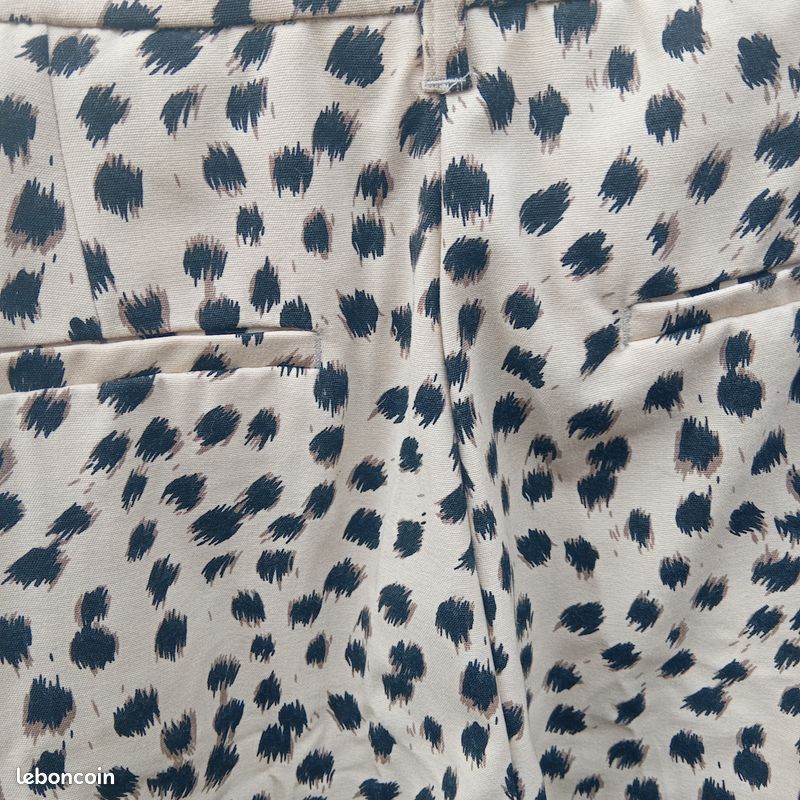 Pantalon Femme ESMARA Taille 40 - Imprimé Léopard - Neuf Sans étiquettes - Style Chino - Coupe Regular