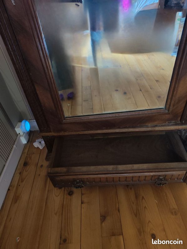 Armoire bois et miroir (image 4)