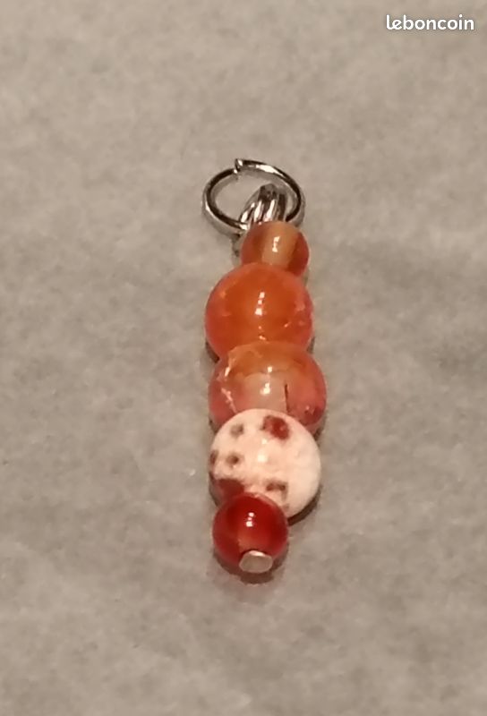 100 Chaînes Perles Métal Réglables - Porte-clés & Bijoux DIY (orange, 2.4mm)