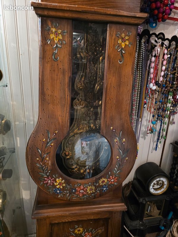 Horloge Comtoise Réplique Odobez - Phase De Lune, Date, Percussion | Style Rétro Ancien