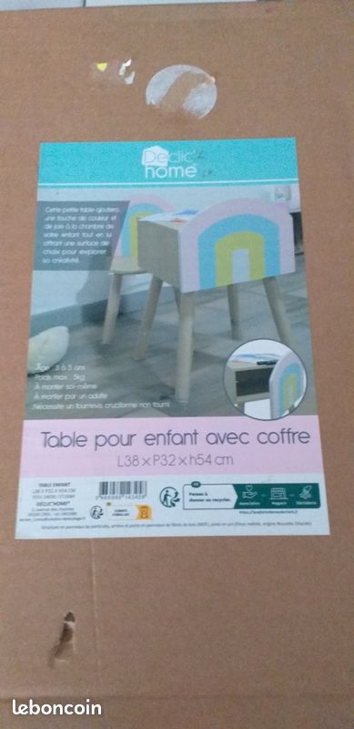 Table pour enfant avec coffre Déclic home (image 2)