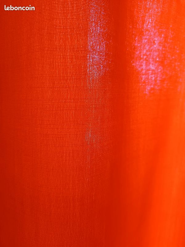 2 paires de rideaux vintage seventies orange (image 6)
