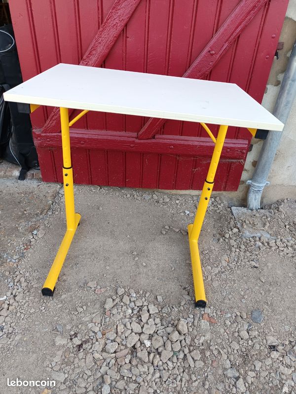 Table d'école pieds jaune (image 1)