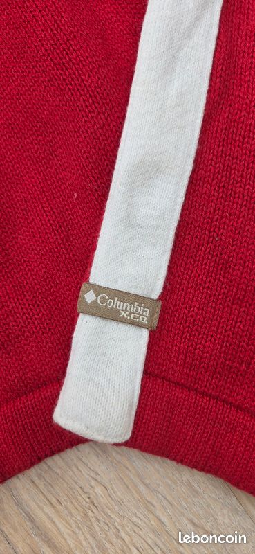 Sweat Zippé Femme Divided – Rouge Colourblock, Coton, Taille S (1/4 Zip)