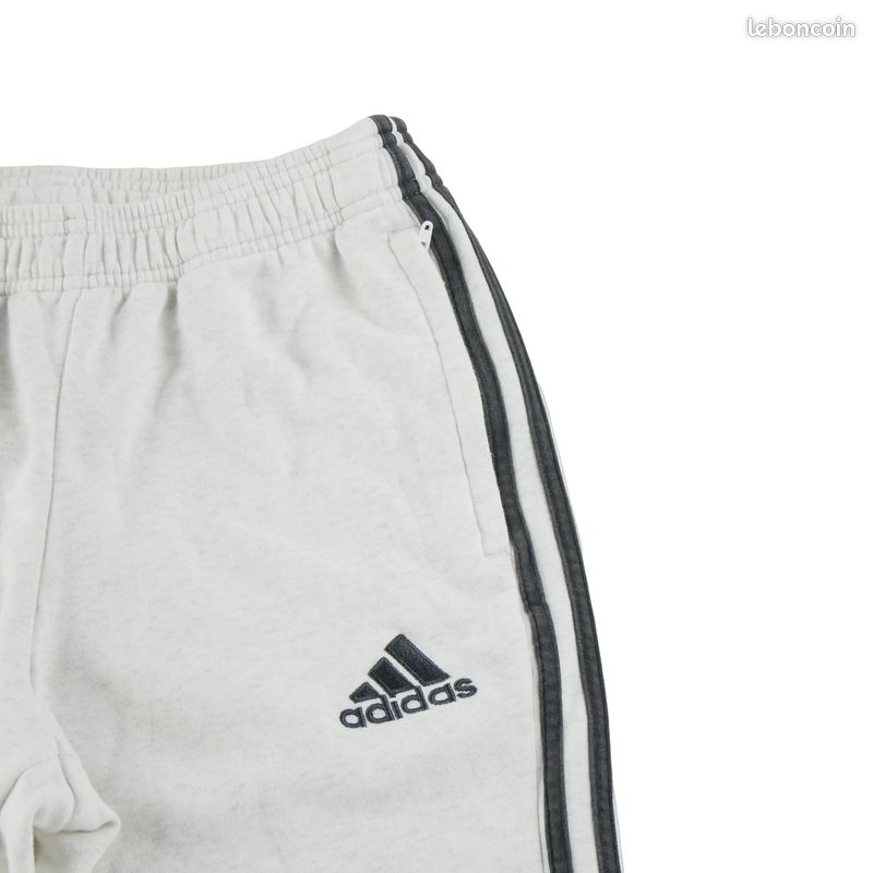 Adidas Jogging Tapered Fit Essentials 3 Stripes Femme Taille XS Gris #QWE7127 (image 4)