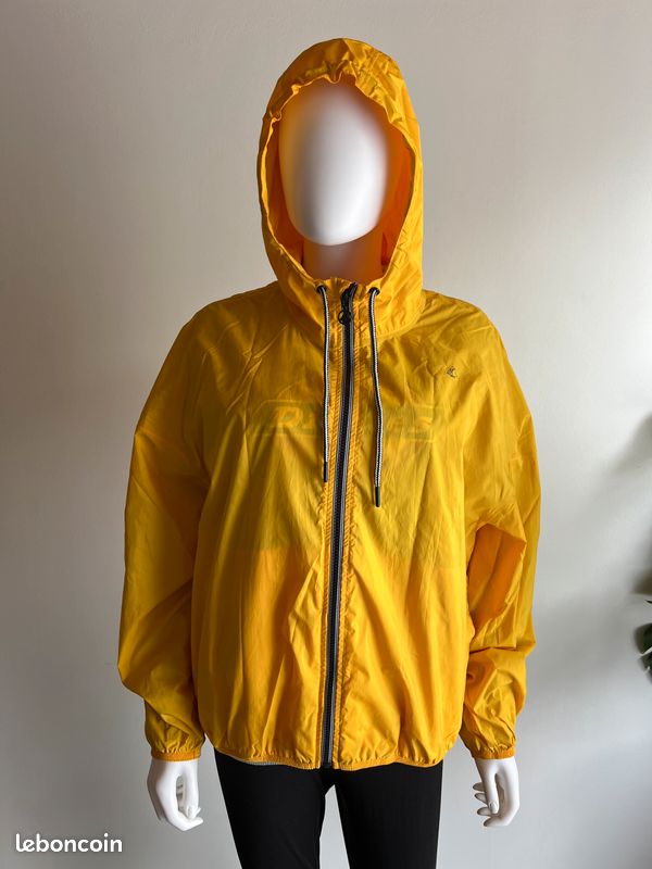 Manteau K Way Jaune Femme K-Way Imperméable Coupe-vent Jaune Femme