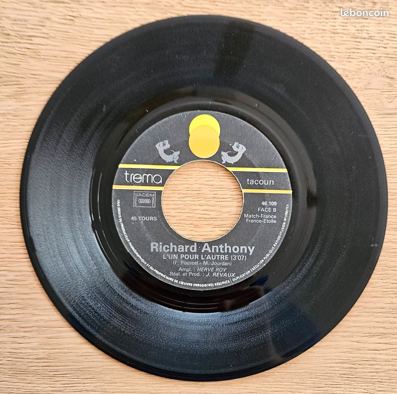 Lot 7 disques vinyle - 45 Tours - pour Juke-box : Christophe - Nicoletta - Richard Antony - Mireille Mathieu - Démis Roussos - Chantal Goya (image 6)
