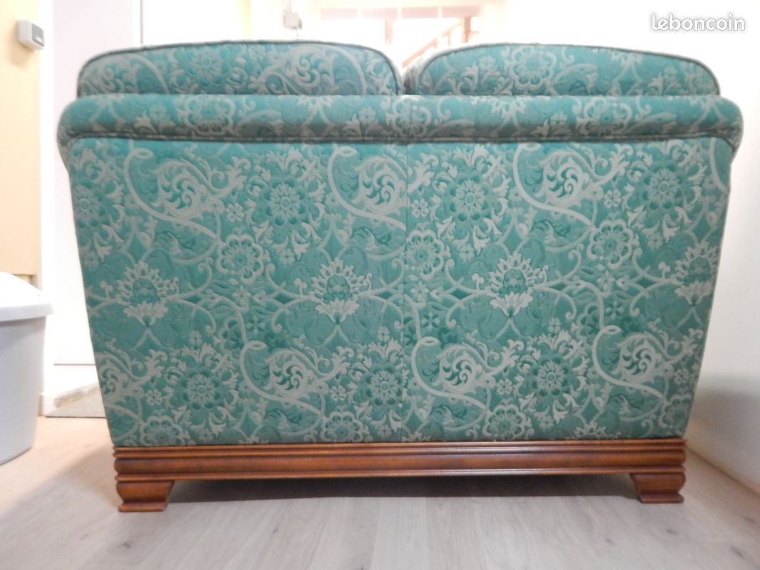 Vends canapé fixe deux places et pouf (image 4)