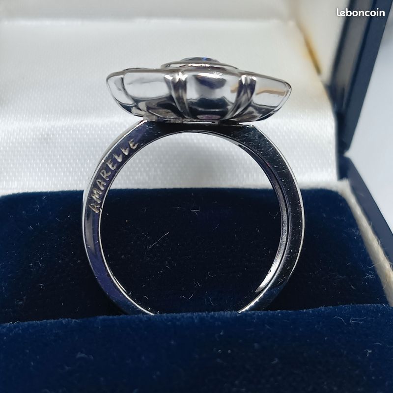 Bague en argent 925 rhodié avec zirconium (image 5)