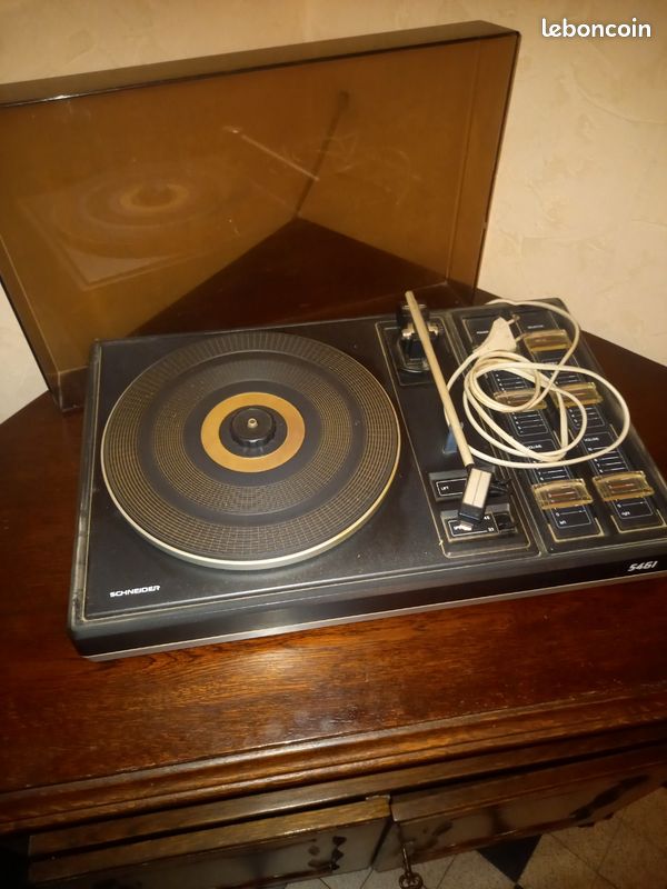 Tourne-disque Schneider SX 5200 – Électrophone Stéréo Vintage Qui Marche