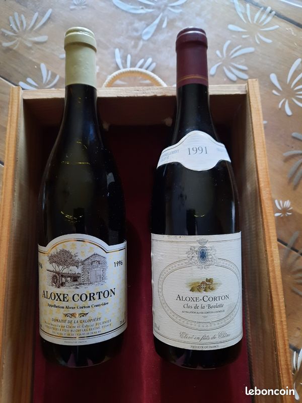 Rare : lot de 2 aloxe corton 1991 et 1996 (image 1)