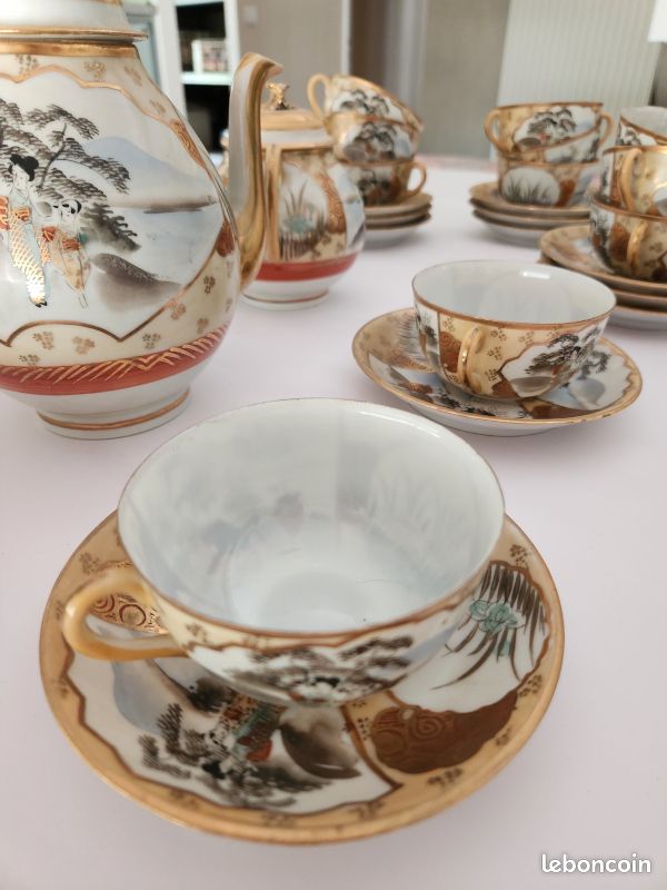 Ancien service à thé asiatique – début du XXᵉ siècle (image 3)