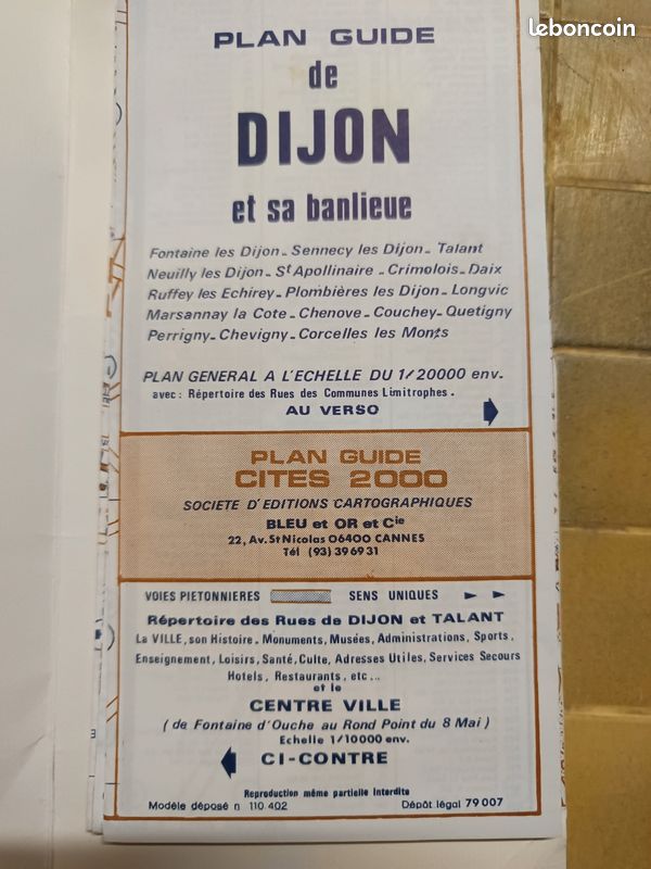 Plan guide cités 2000 Dijon et sa banlieue (image 2)
