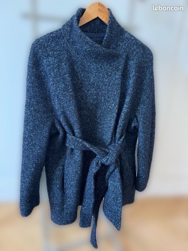 Pull Cop Copine Jaures, Taille M (38fr), Bleu Marine, Laine Et Acrylique, Col Rond