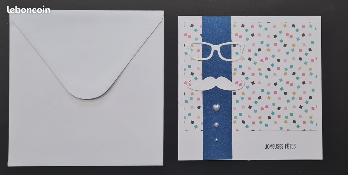 Cartes artisanales modèle unique pour les fêtes 024 (image 2)