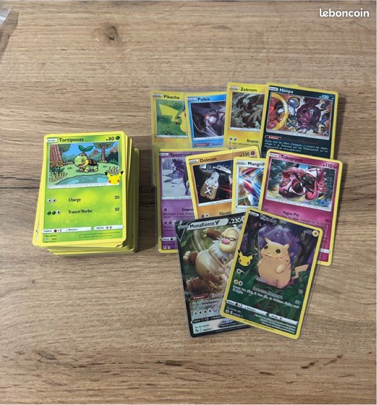 Lot de 100 cartes Pokémon, idéal pour les enfants (image 1)
