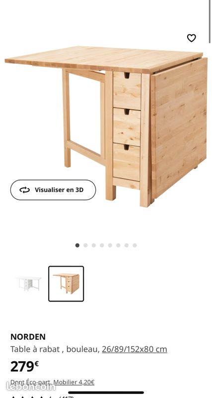 Table Ikea Norden neuve (image 6)