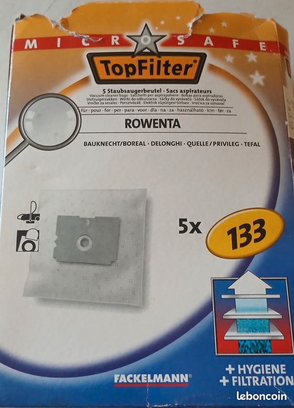 Sacs Aspirateur Rowenta 133 (image 1)