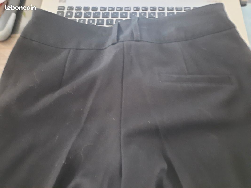 Pantalon noir T38 à plis (image 5)