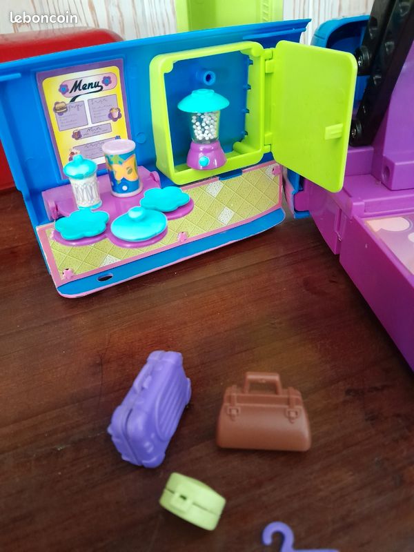 Mini Univers Polly Pocket - Camping-car Van Pour Chevaux - Bluebird Toys 1994