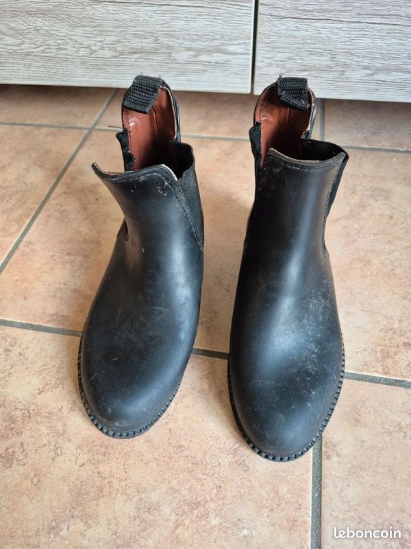 COVALLIERO Boots d'équitation en cuir Vienna noir