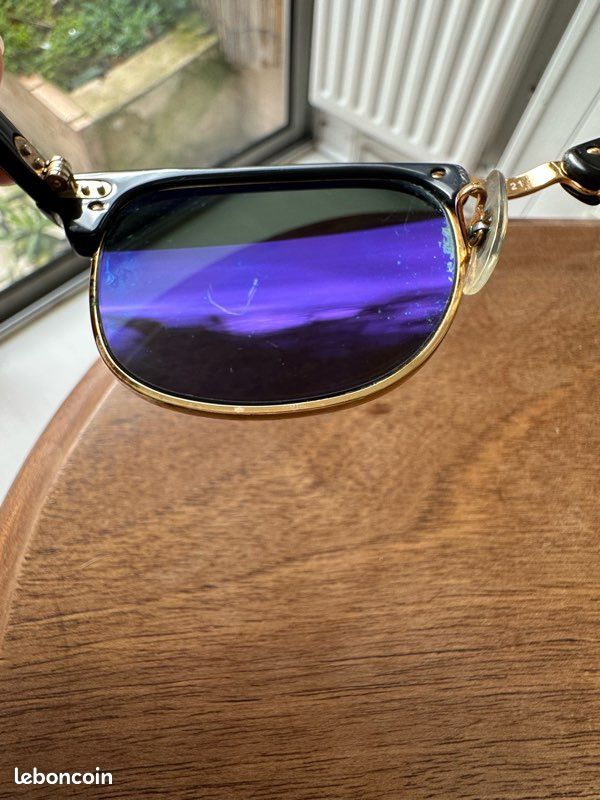 Ray ban Club Master polarisée noir et or (image 5)