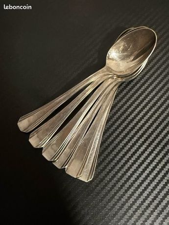 Christofle : Lot De 10 Cuillères à Café Modèle Boréal (occasion, Traces D'usage)