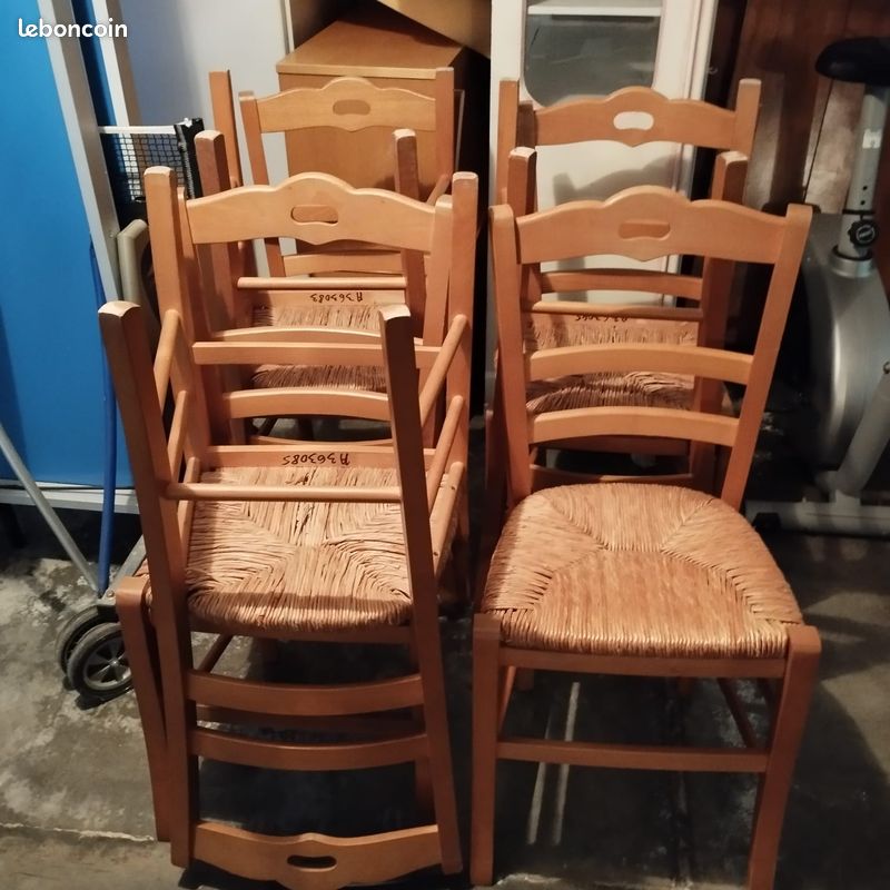 Lot de 8 chaises paillées (image 2)